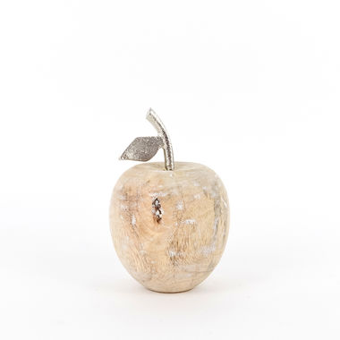 Click here to see Adams&Co 11362 11362 3x4x2.5 mango shape (APPLE) natural, silver Mango Wood Collection