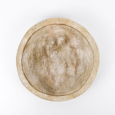 Click here to see Adams&Co 11363 11363 16x2x16 mango round tray, natural, white Mango Wood Collection