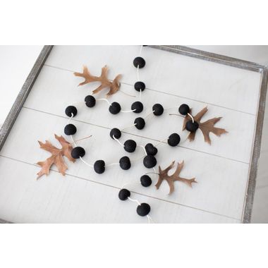 Click here to see Adams&Co 11387 11387 72x1.25 felt ball garland, black  