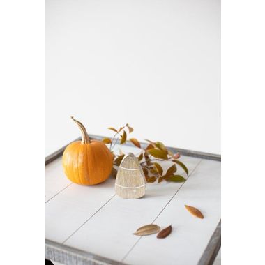Click here to see Adams&Co 50302 50302 3x5x1 mango cutout (CANDY CORN) natural, white The Adams Family Collection
