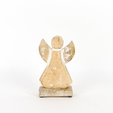 Click here to see Adams&Co 70755 70755 5x7x2 mango cutout on stand (ANGEL) natural, white Believe In Kindness Collection
