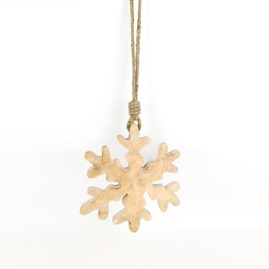 Click here to see Adams&Co 70765 70765 12x12x1 mango ornament (SNOWFLAKE) natural, white Believe In Kindness Collection