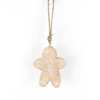 Click here to see Adams&Co 70782 70782 4x5x.75 mango ornament (GINGER BREAD) natural, white Believe In Kindness Collection