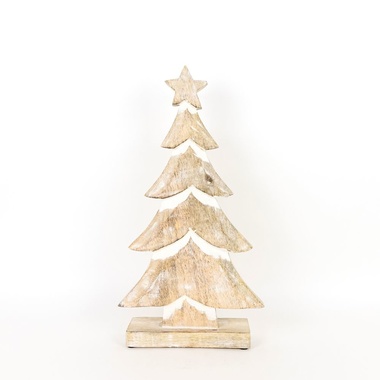 Click here to see Adams&Co 70790 70790 10x18x2.5 mango cutout on stand (CHRISTMAS TREE) natural, white 
