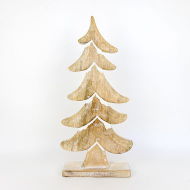 Click here to see Adams&Co 70916 70916 11x23.75x2.5 mango wood cutout on stand (TREE) natural, white