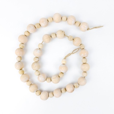 Click here to see Adams&Co 11415 11415 32x1 wd bead grlnd varied, natural/white