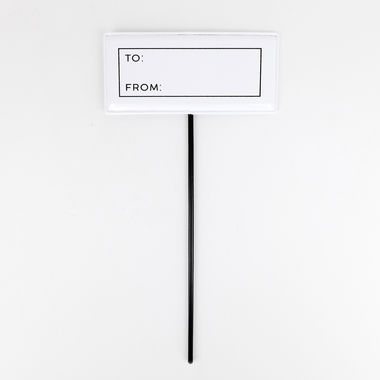 Click here to see Adams&Co 70918 70918 6x3 metal stake (TO/FROM) white, black Believe In Kindness Collection
