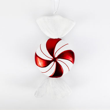 Click here to see Adams&Co 70892 70892 12x6 acrylic peppermint candy cane orn, whitered  