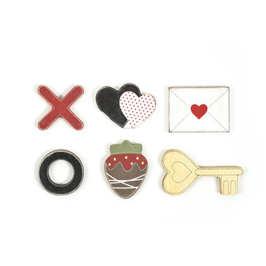 Click here to see Adams&Co 15640 15640 3x2x.25 wood shapes set of six (VALENTINES) multicolor Letterboard Collection