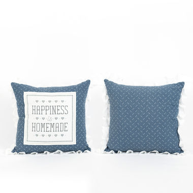Click here to see Adams&Co 15636 15636 17x17 rvsbl linen plw wlace (HPINS) white, grey, blue