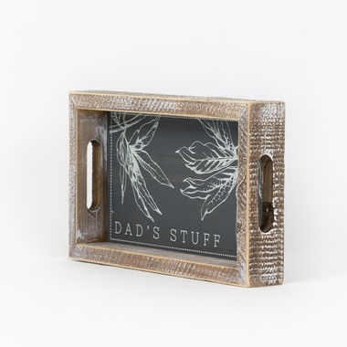Click here to see Adams&Co 15704 15704 10x6x2 wood tray (DADS) grey, white Mom's House Collection