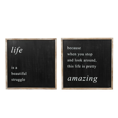 Click here to see Adams&Co 11489 11489 24x24x1.5 rvs wd frmd sn (LFEAMZNG) black, white
