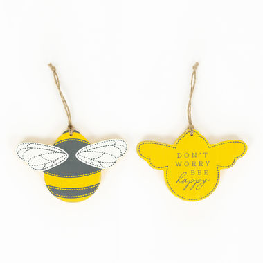 Click here to see Adams&Co 15673 15673 5x4x.25 reversible wood tag (BEE) multicolor Cozy Cottage Farms Collection