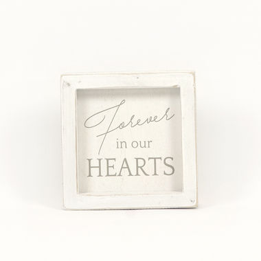 Click here to see Adams&Co 11574 11574 5x5x1.5 wood frame sign (FOREVER) white, grey Notes From Heaven Collection