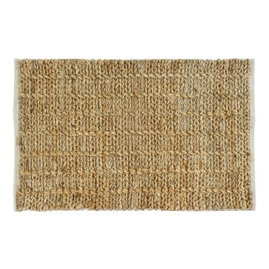 Click here to see Adams&Co 11545 11545 24x35 jute/chindi hemmed rug, natural, white Jute Rugs Collection