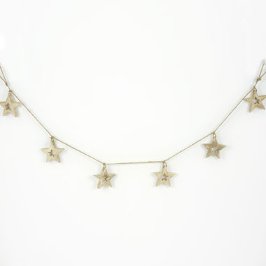 Click here to see Adams&Co 70973 70973 60x4x1 mango garland (STARS) natural, white Mango Wood Collection
