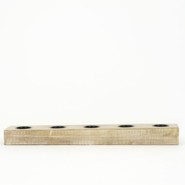 Click here to see Adams&Co 11550 11550 20x4x2 mango tealight holder, natural, black Mango Wood Collection