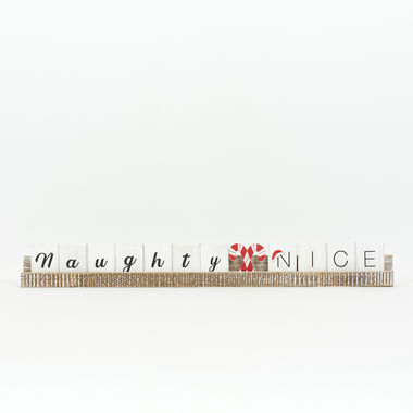 Click here to see Adams&Co 71006 71006 20x3x1.25 wood ledgie kit (NAUGHTY NICE) multicolor Believe In Kindness Collection