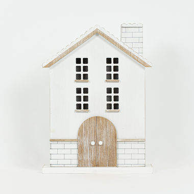 Click here to see Adams&Co 71002 71002 11x15x2 wood cutout (HOUSE) white, natural Believe In Kindness Collection