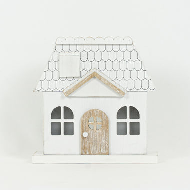 Click here to see Adams&Co 71000 71000 9x9x2 wood cutout (HOUSE) white, natural Believe In Kindness Collection