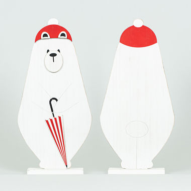 Click here to see Adams&Co 70998 70998 8x17x1 wood cutout on base (POLAR BEAR) multicolor Believe In Kindness Collection