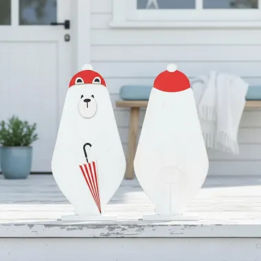 Click here to see Adams&Co 70998 70998 8x17x1 wood cutout on base (POLAR BEAR) multicolor Believe In Kindness Collection