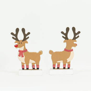 Click here to see Adams&Co 70995 70995 3.75x5x1 wd cutout on stnd (REINDEER) multi  