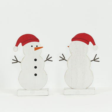 Click here to see Adams&Co 70987 70987 4x5x1 wood cutout on stand (SNOWMAN) multicolor Believe In Kindness Collection