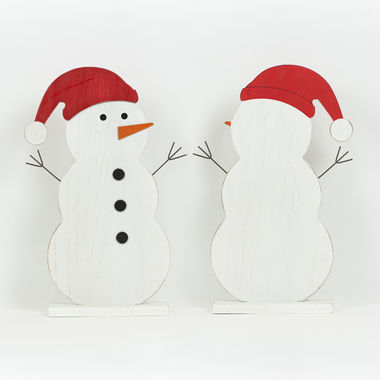 Click here to see Adams&Co 70985 70985 11x17x1 wd cutout on stnd (SNOWMAN) multi  
