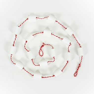 Click here to see Adams&Co 70984 70984 60x1x1 marshmallow garland white, red Believe In Kindness Collection