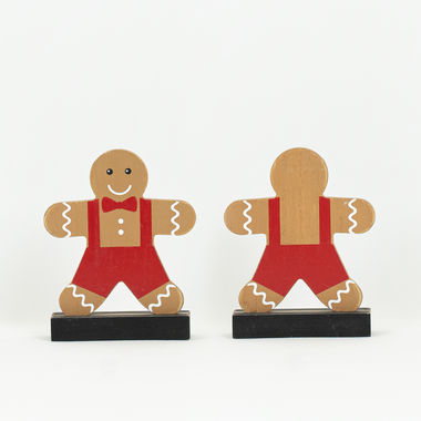 Click here to see Adams&Co 70982 70982 4x5x1 wood cutout gingerbread on base (BOY) multicolor Believe In Kindness Collection