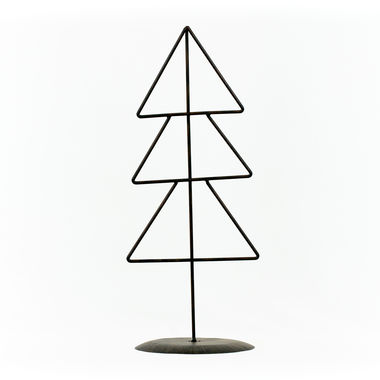 Click here to see Adams&Co 71040 71040 8x18 mtl xmas tree on stnd (TRNGL) bk  