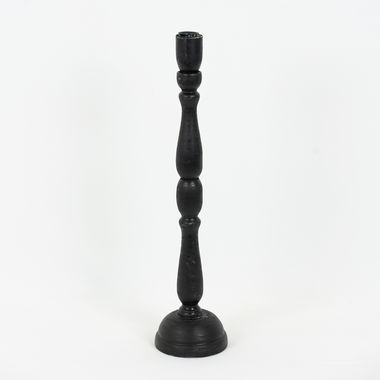 Click here to see Adams&Co 11611 11611 5x19x4.5 wood candle holder, black Olive Collection