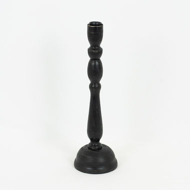 Click here to see Adams&Co 11610 11610 5x15x4.5 wood candle holder, black Olive Collection