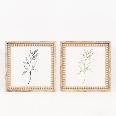 Click here to see Adams&Co 11591 11591 14x14x1.5 reversible wood frame sign (HERB) multicolor Olive Collection