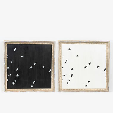 Click here to see Adams&Co 11606 11606 24x24x1.5 reversible wood beaded frame sign (BIRDS) multicolor Olive Collection
