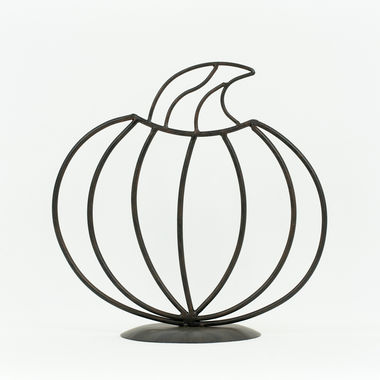 Click here to see Adams&Co 50405 50405 12x12 metal cutout on stand (PUMPKIN) black The Adams Family Collection