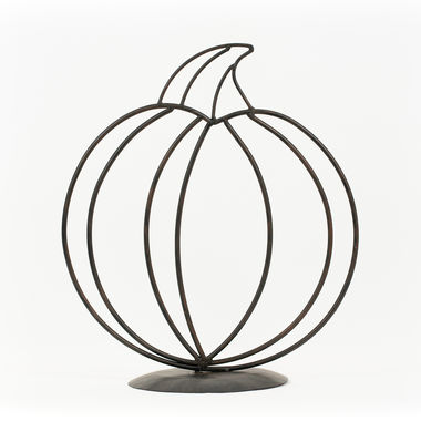 Click here to see Adams&Co 50404 50404 15x13 metal cutout on stand (PUMPKIN) black The Adams Family Collection