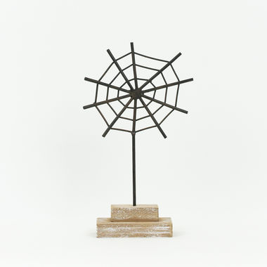 Click here to see Adams&Co 50395 50395 5x8x1.5 metal spider web on stand, black, natural