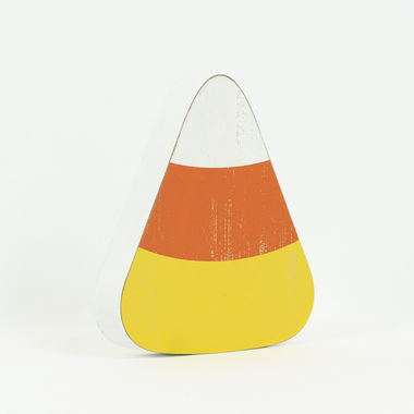 Click here to see Adams&Co 50389 50389 5x6x1 wood cutout (CANDY CORN) multicolor The Adams Family Collection