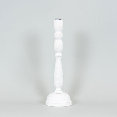 Click here to see Adams&Co 11646 11646 5x15x4.5 wood candle holder, white Olive Collection