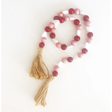Click here to see Foundations Decor 68168-7 Foundations Decor 68168-7 Wood Beads - Red Pink and White Hearts