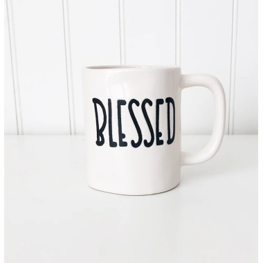 Click here to see Foundations Decor 68141-0 Foundations Decor 68141-0 Ceramic Mug - BLESSED 