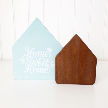 Click here to see Foundations Decor 68192-2 Foundations Decor 68192-2 Home Sweet Home Wood Houses - Set of 2