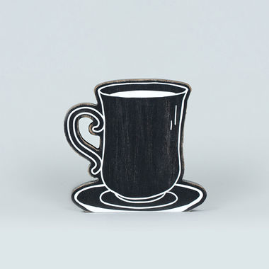 Click here to see Adams&Co 11694 11694 6x6x1 wood cutout (COFFEE) black, white Coffeehouse Collection