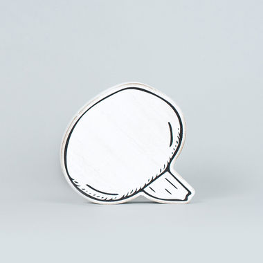 Click here to see Adams&Co 11692 11692 5x4x1 wood cutout (MUSHROOM) white, black Coffeehouse Collection