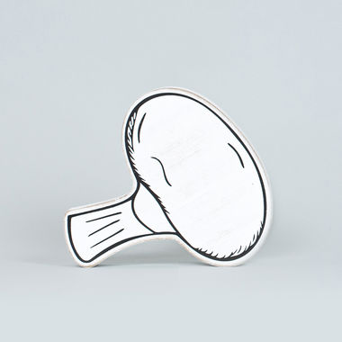 Click here to see Adams&Co 11690 11690 6x5x1 wood cutout (MUSHROOM) white, black Coffeehouse Collection