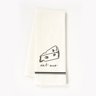 Click here to see Adams&Co 11670 11670 15.25x24 tea towel (EAT ME) wh/bk 