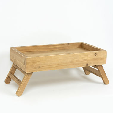 Click here to see Adams&Co 11675 11675 20x10x12 wood tray table, natural Organization Collection