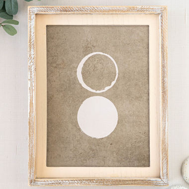 Click here to see Adams&Co 11689 11689 11x14x1.5 wood frame sign (G CIRCLE) brown, cream Eunoia Collection